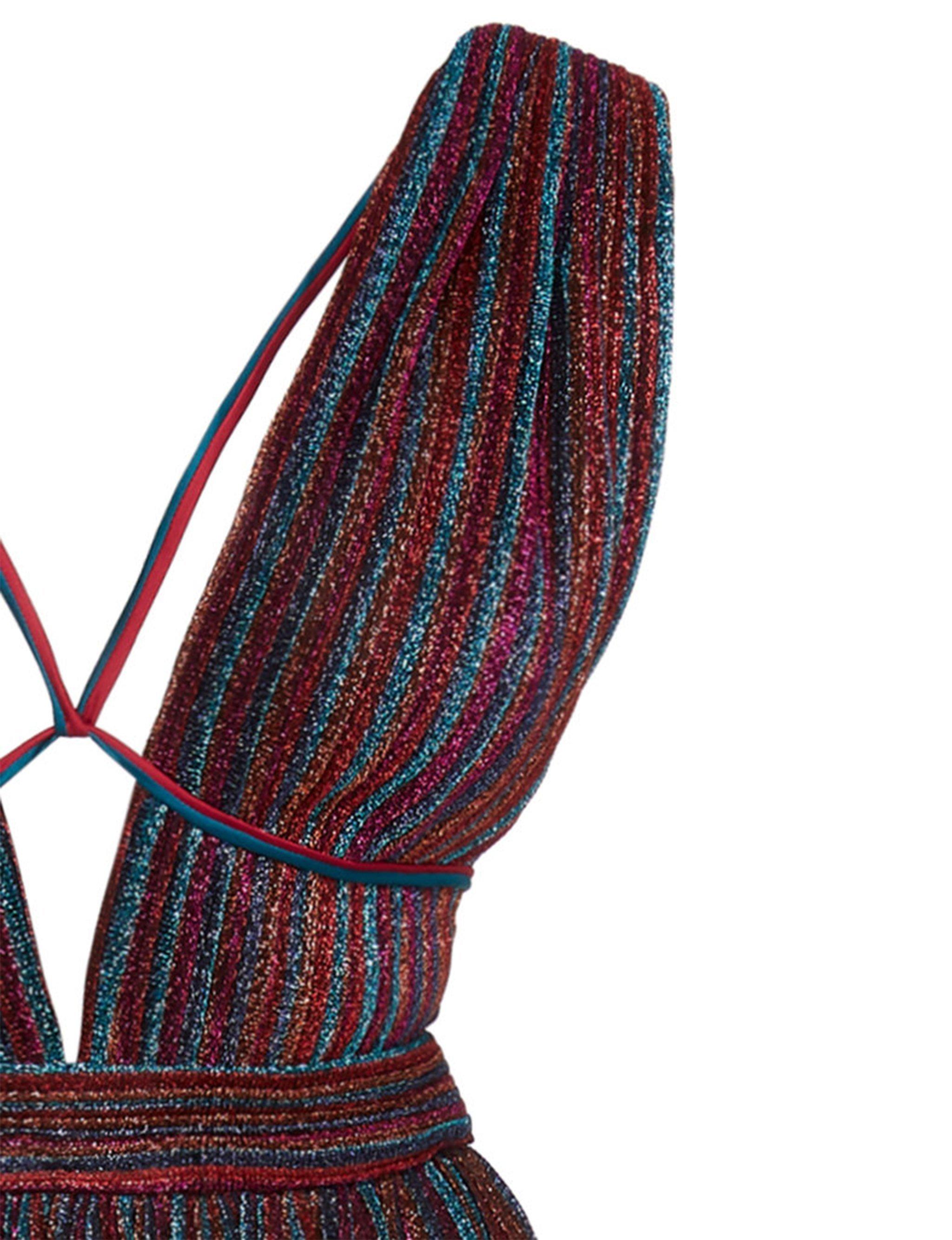 Jonathan Simkhai Rainbow Pleats V-neck Maxi Dress | Lyst