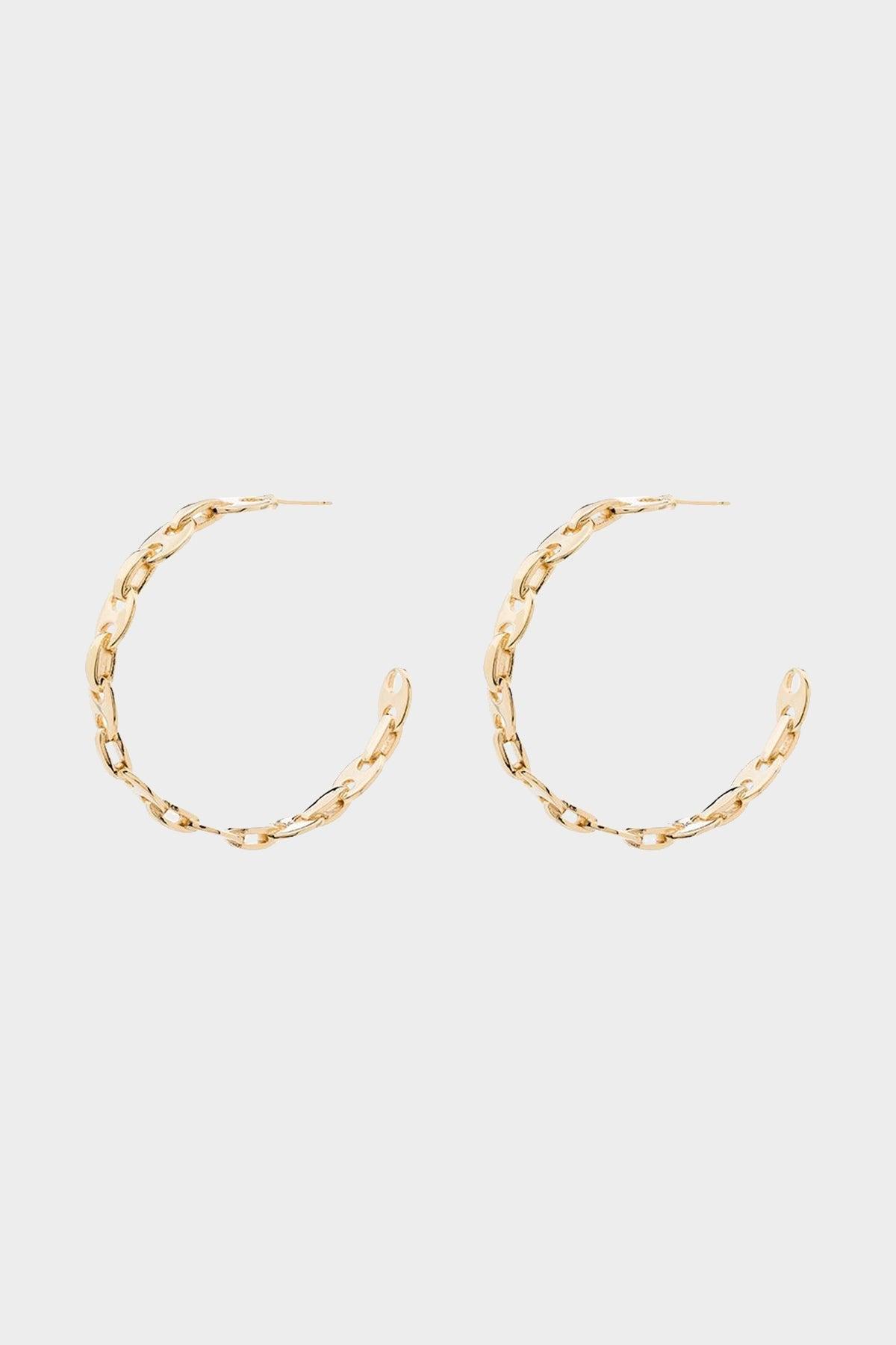 Paco Rabanne Chainlink Hoops Earrings In Gold Lyst