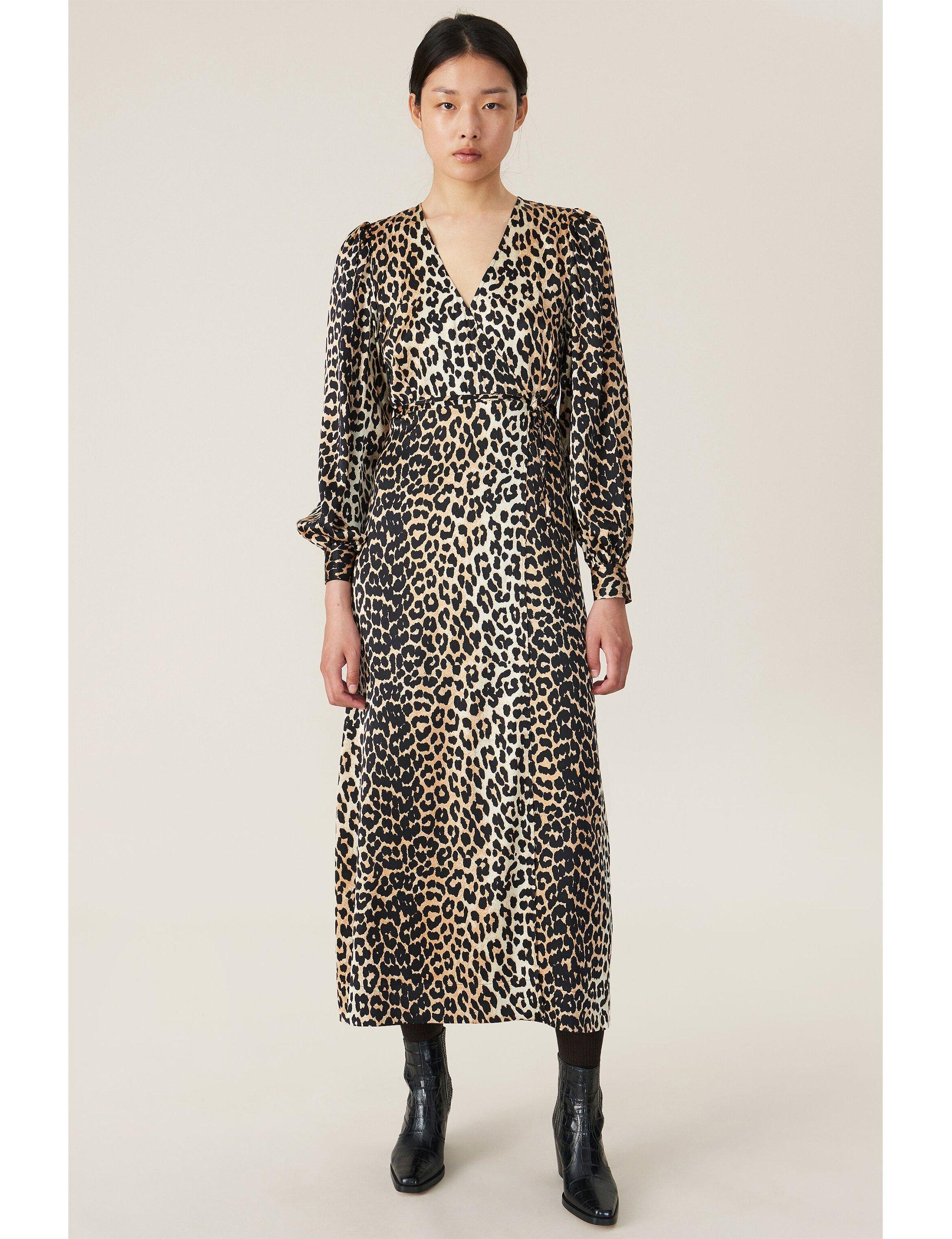 Satin Leopard Wrap Dress Online Hotsell, UP TO 61% OFF |  www.turismevallgorguina.com