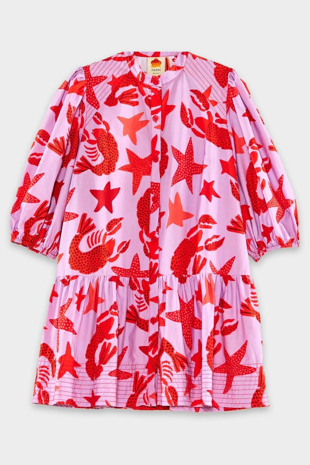 FARM Rio Lobster Sky Mini Dress in Red Lyst