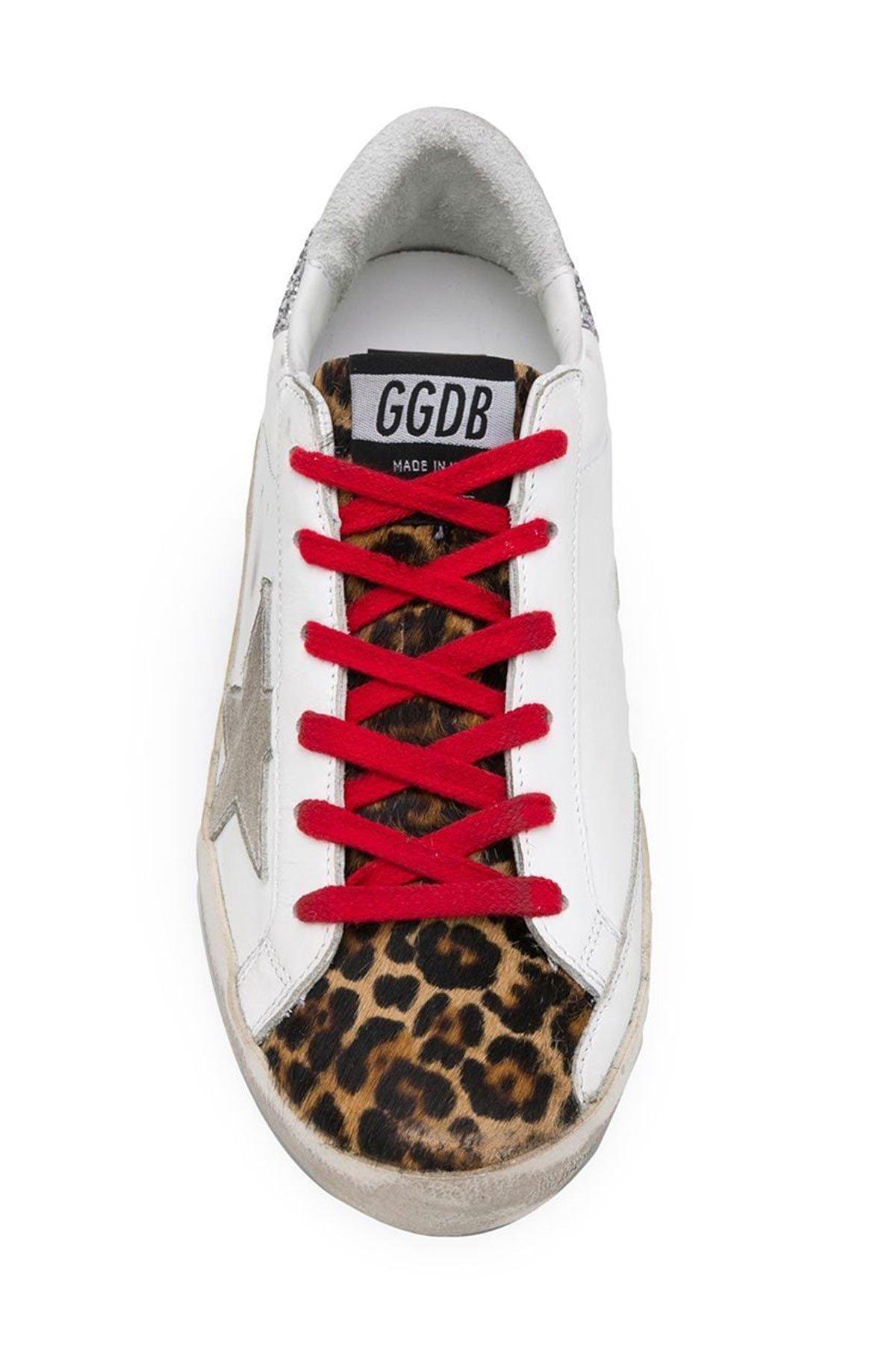 Golden Goose Superstar Leopard Red Laces Sneaker | Lyst