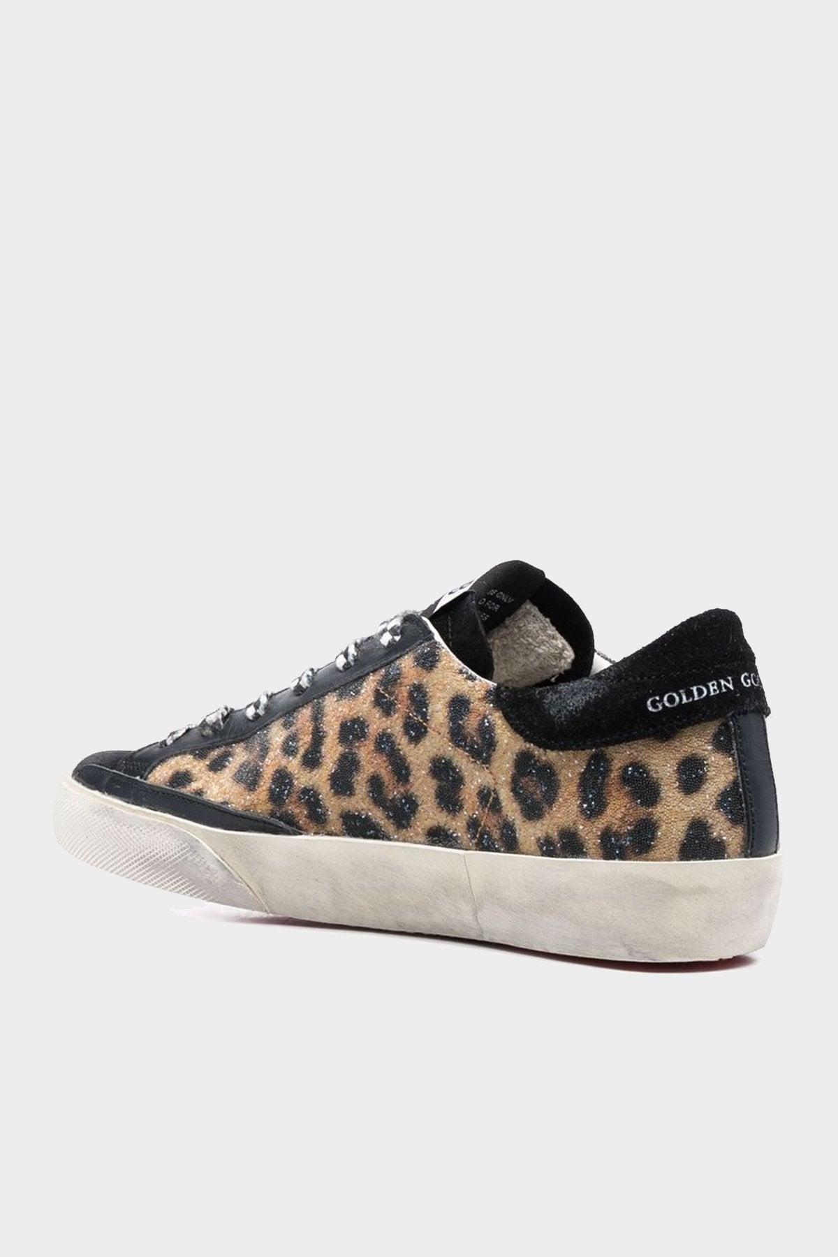 Golden Goose Super-star Swarovski Crystals Leopard Print Sneaker | Lyst