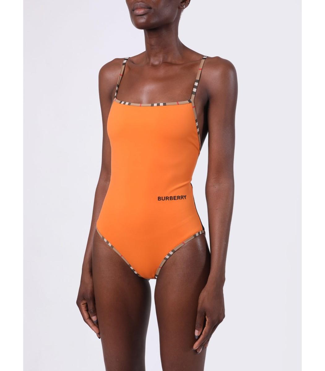 Burberry Orange One-piece Swimsuit | Lyst