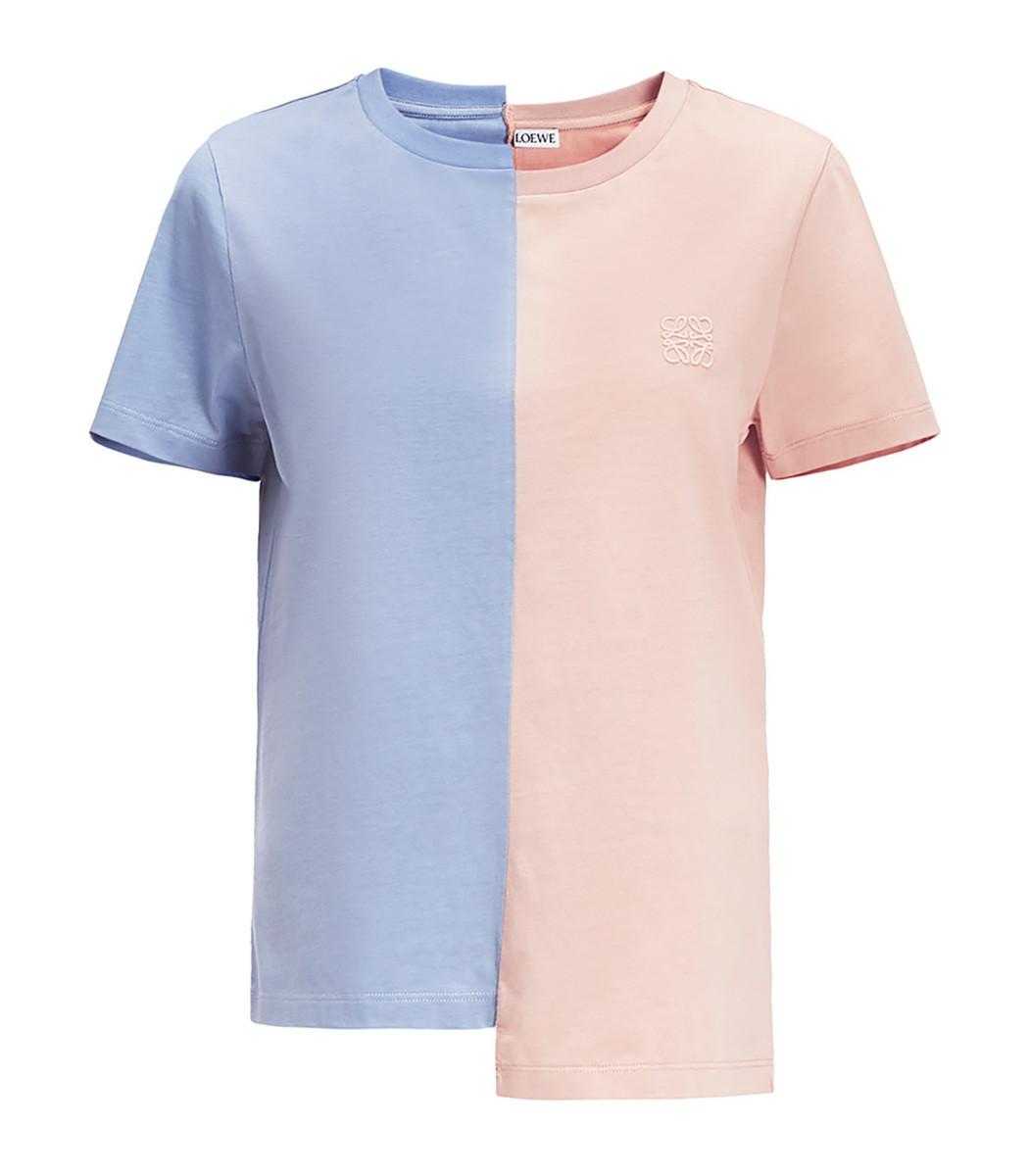 Loewe Two Tone T-shirt in Blue | Lyst