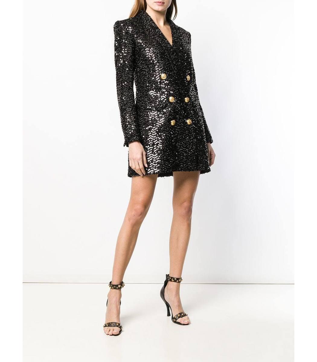balmain sequin blazer dress