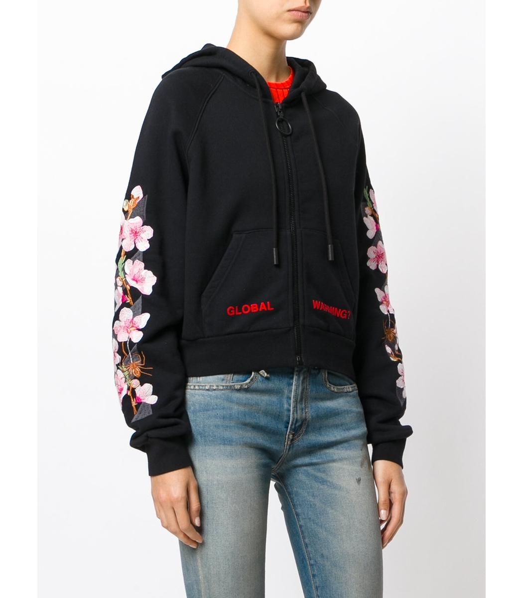 Off-White c/o Virgil Abloh Cotton Black/pink Global Warming Blossom Hoodie  | Lyst