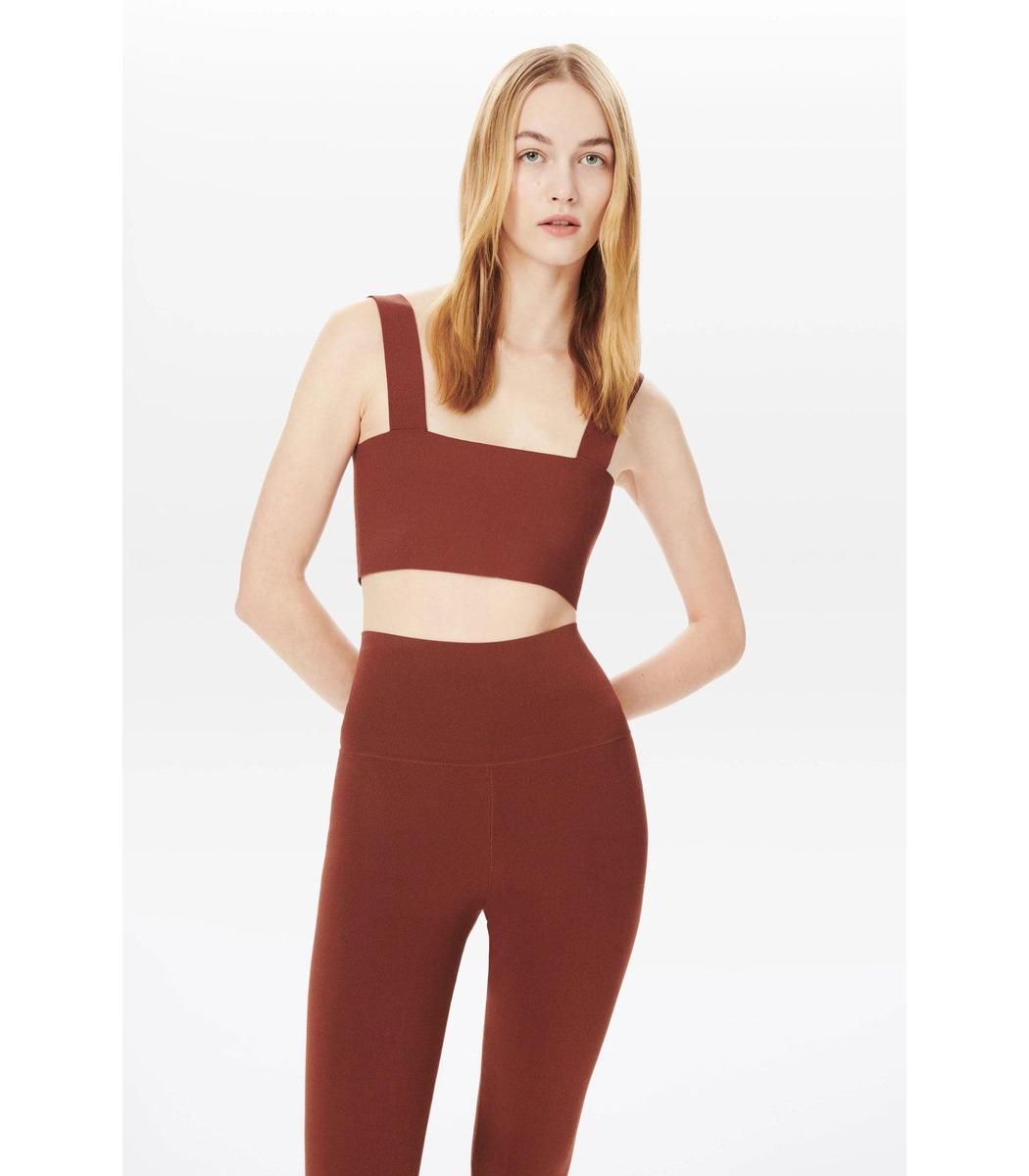 Victoria Beckham Synthetic Sleeveless Cropped Knit Top in Brown - Save 30%  | Lyst