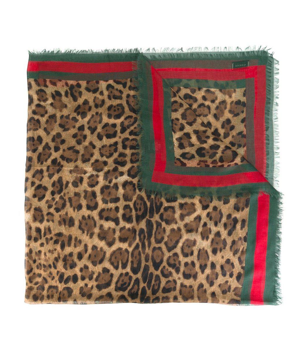 gucci scarf leopard print