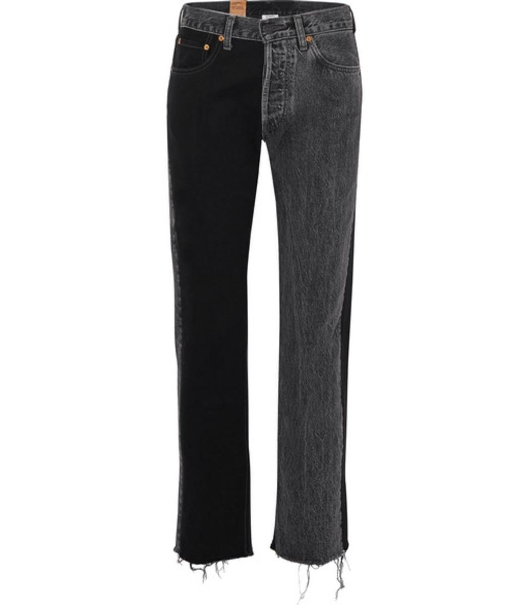 Vetements Denim X Levi Two Tone Skinny Jeans in Black | Lyst