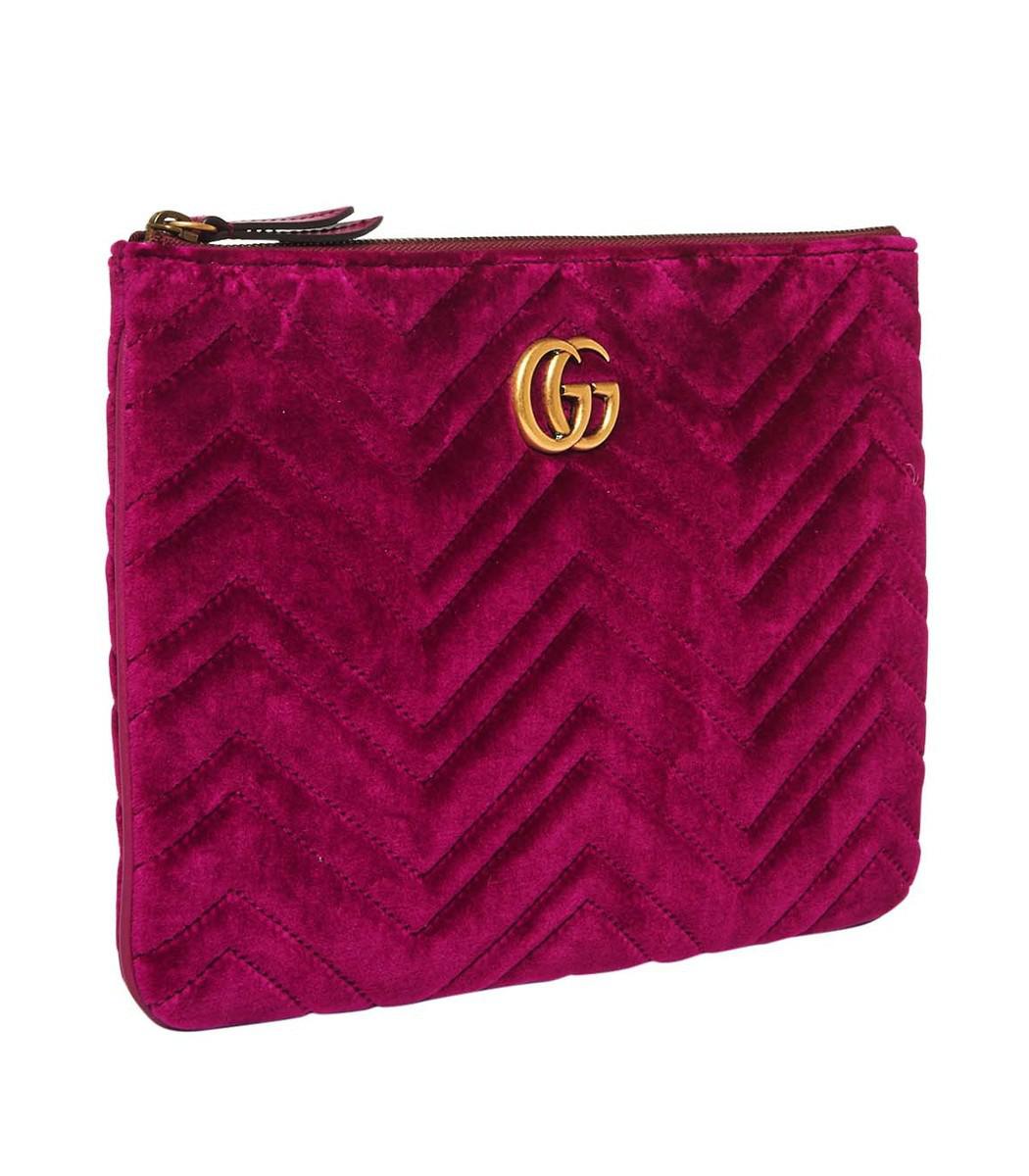 gucci velvet purple bag