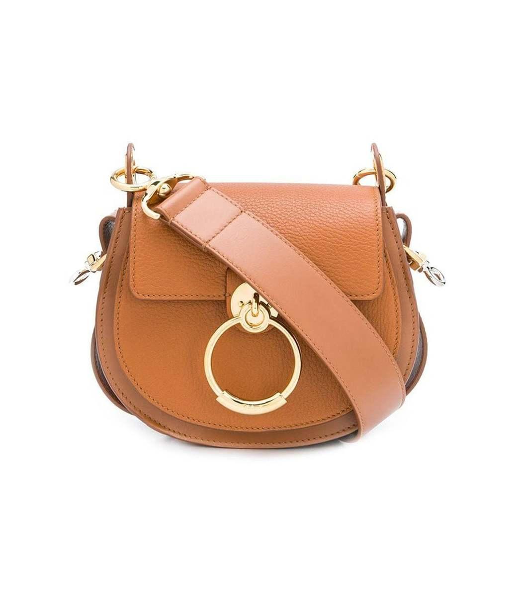chloé tess small leather shoulder bolsa