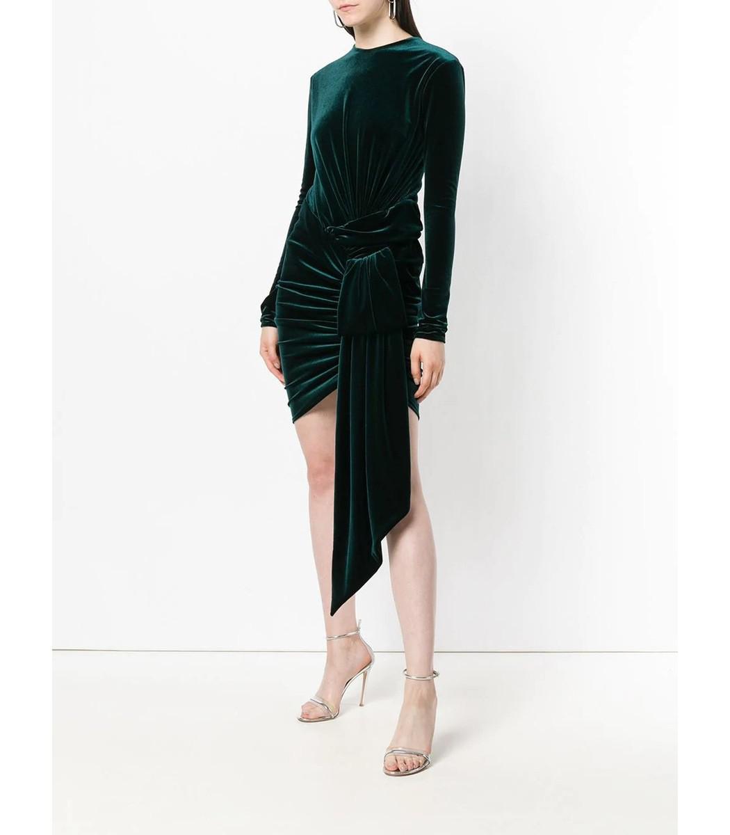alexandre vauthier velvet mini dress