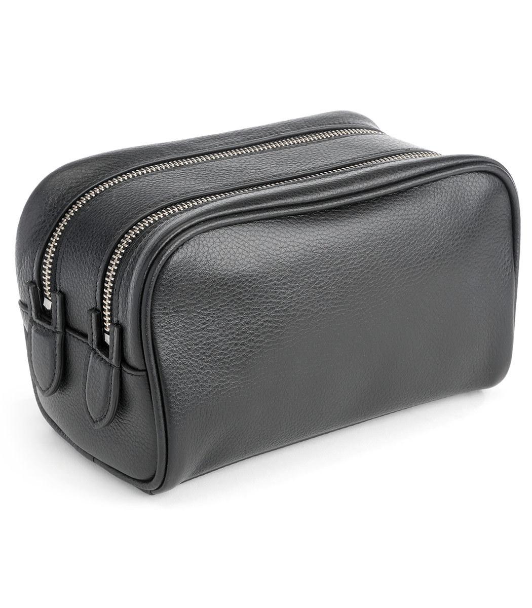 ROYCE New York Double Zip Toiletry Bag in Gray Lyst