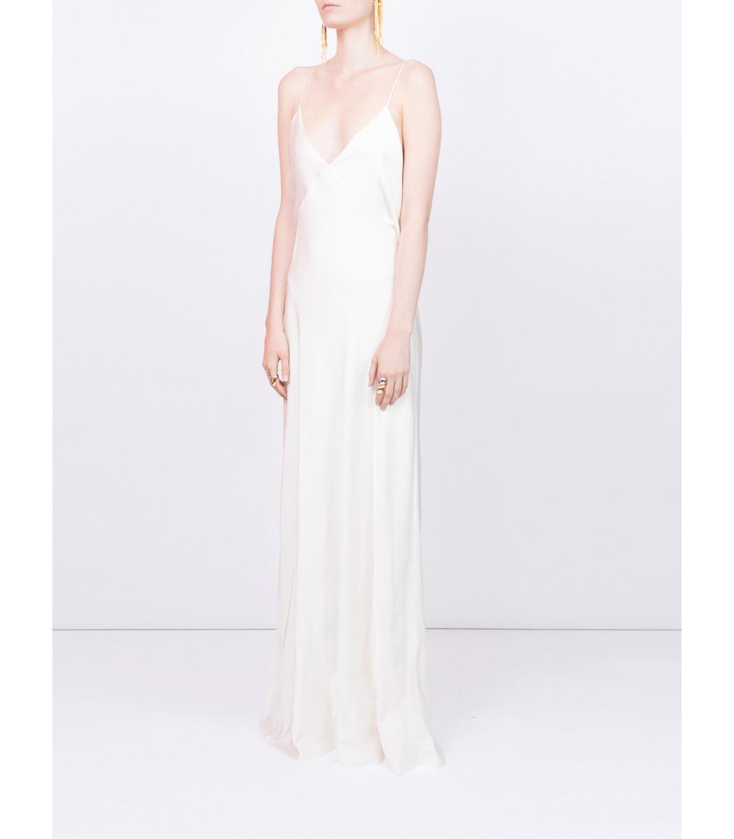 the row white gown
