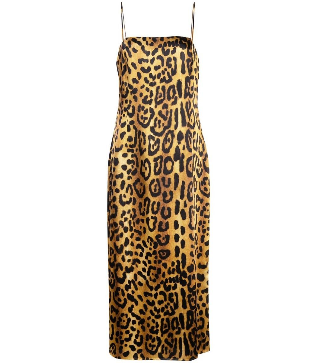 leopard camisole dress