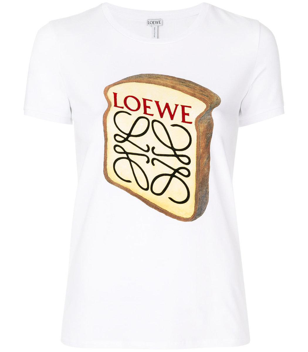 Loewe Cotton Toast T-shirt in White - Lyst