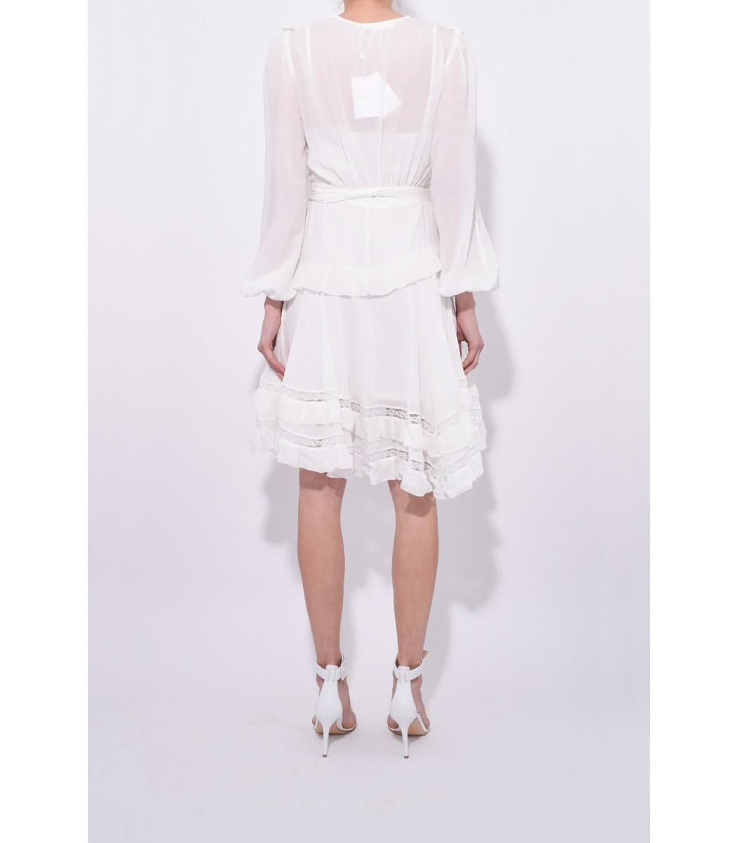 moncur frill wrap dress