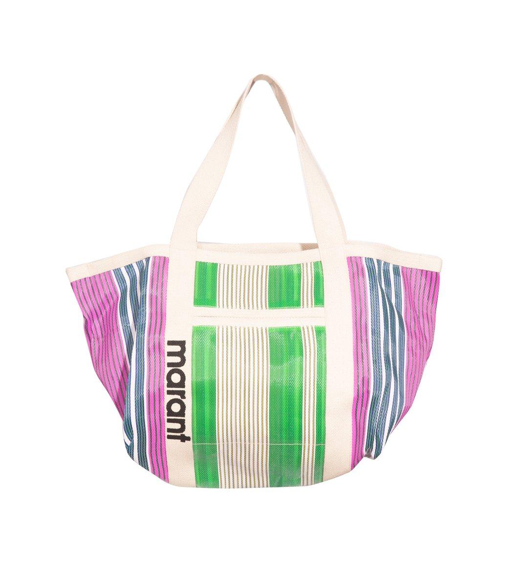 Isabel Marant Darwen Striped Shell Tote in Green Lyst