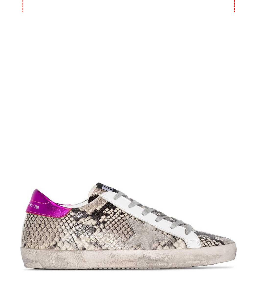 Golden Goose Superstar Pink Python Sneakers | Lyst