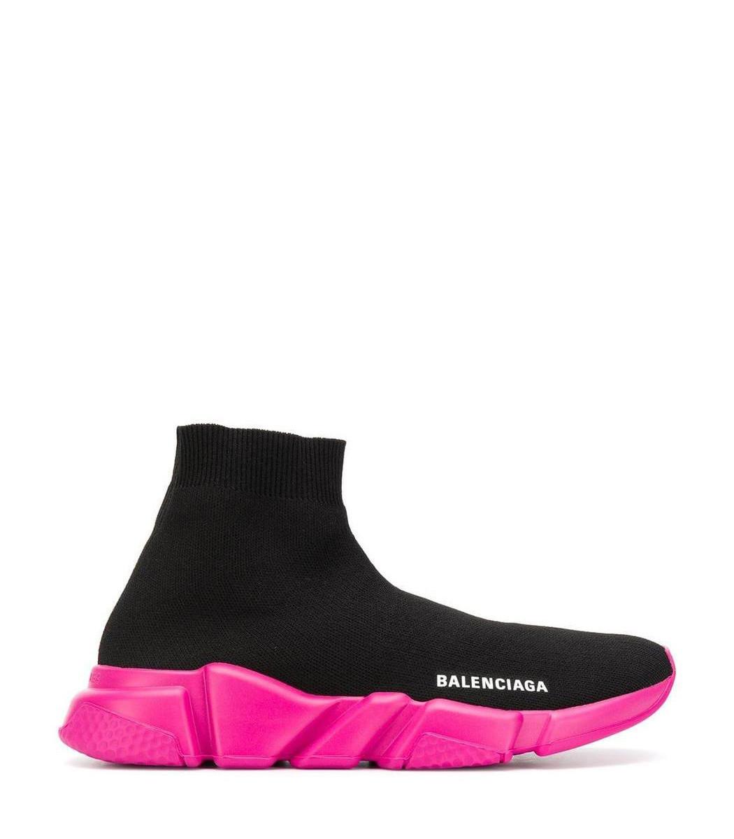 balenciaga speed black and pink