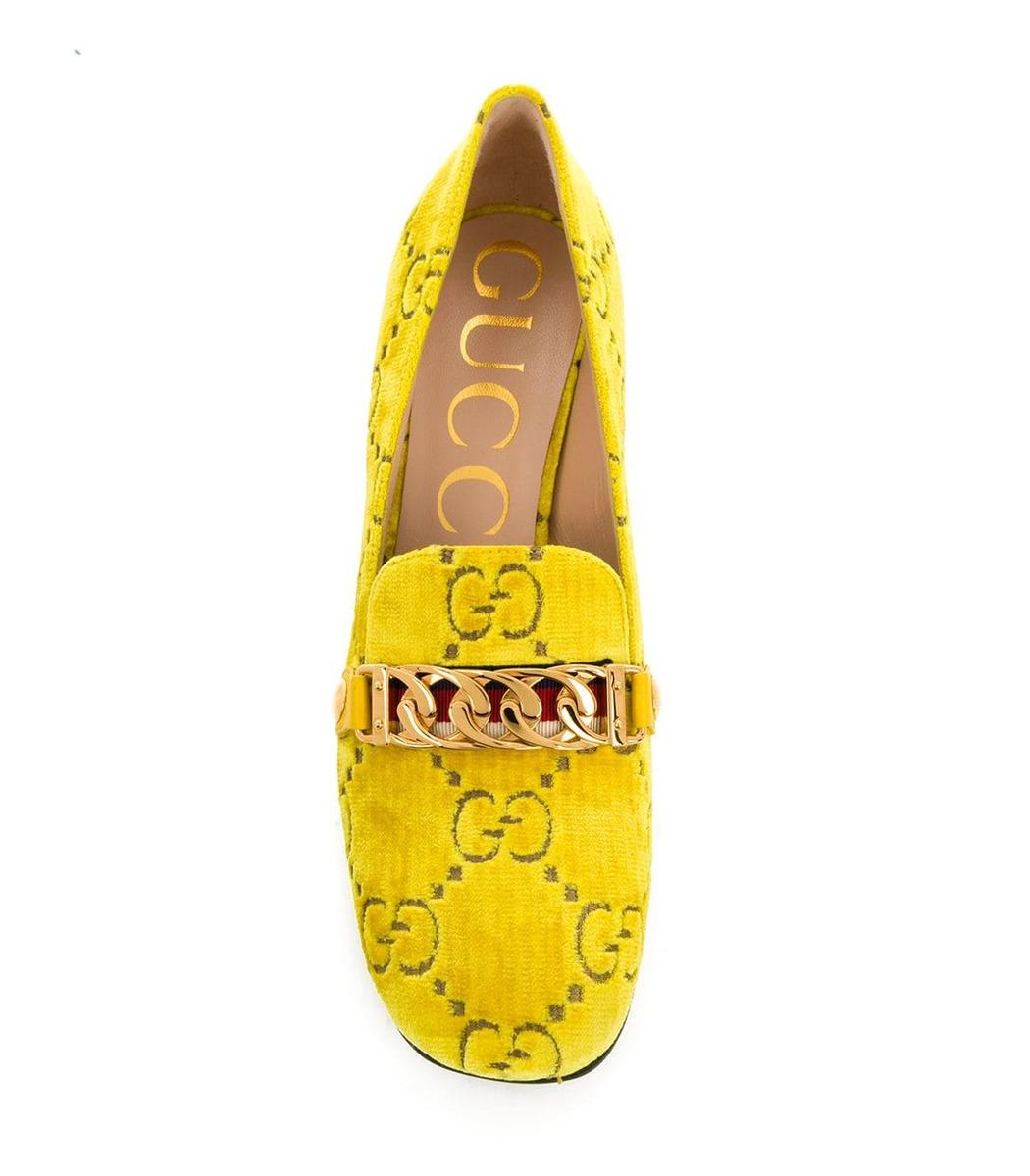 Gucci Sylvie 55mm GG Velvet Loafer in 