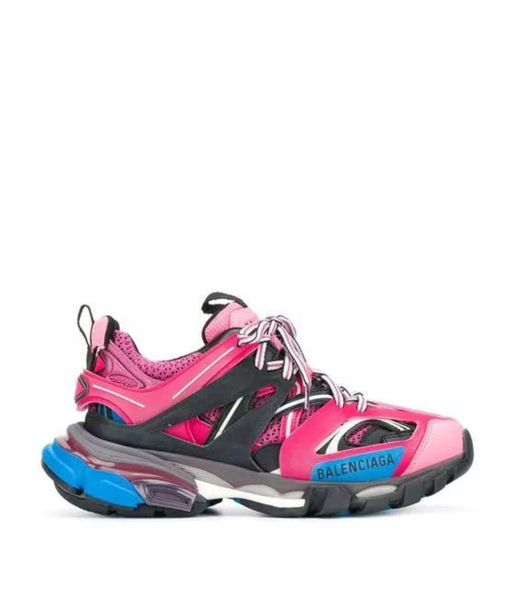 Balenciaga Rubber Track Sneakers in Pink/Blue (Pink) | Lyst