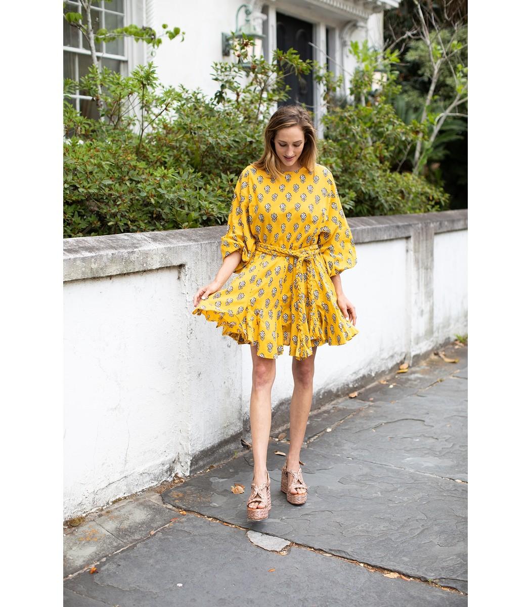 Ella Dress In Yellow Flower 