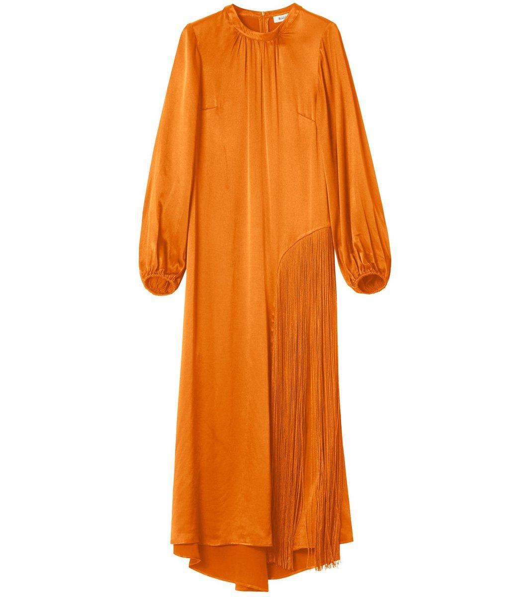 Rodebjer Majorelle Fringe Dress In Clementine in Orange - Lyst