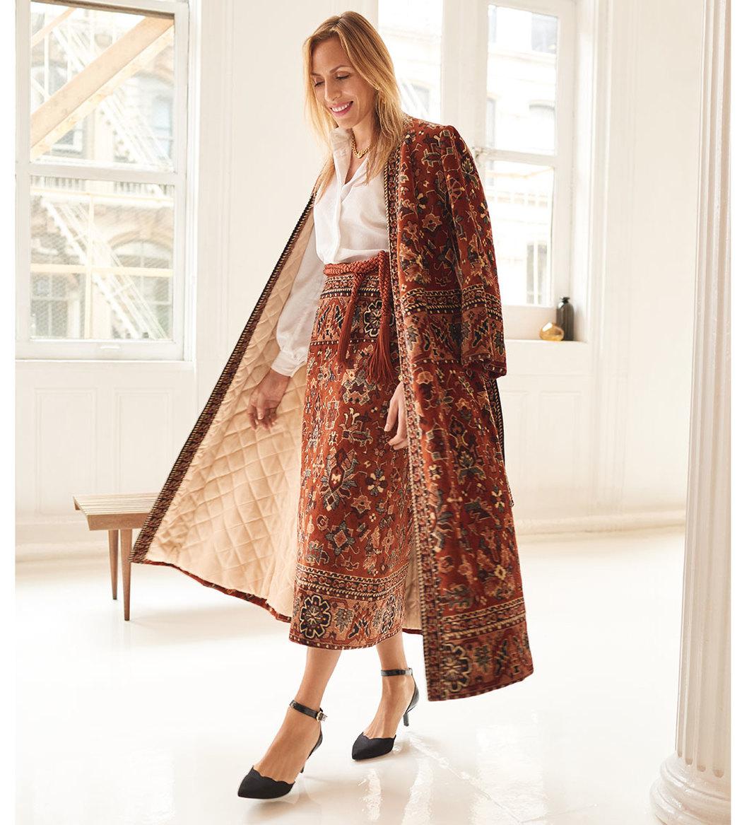anne klein belted wrap coat