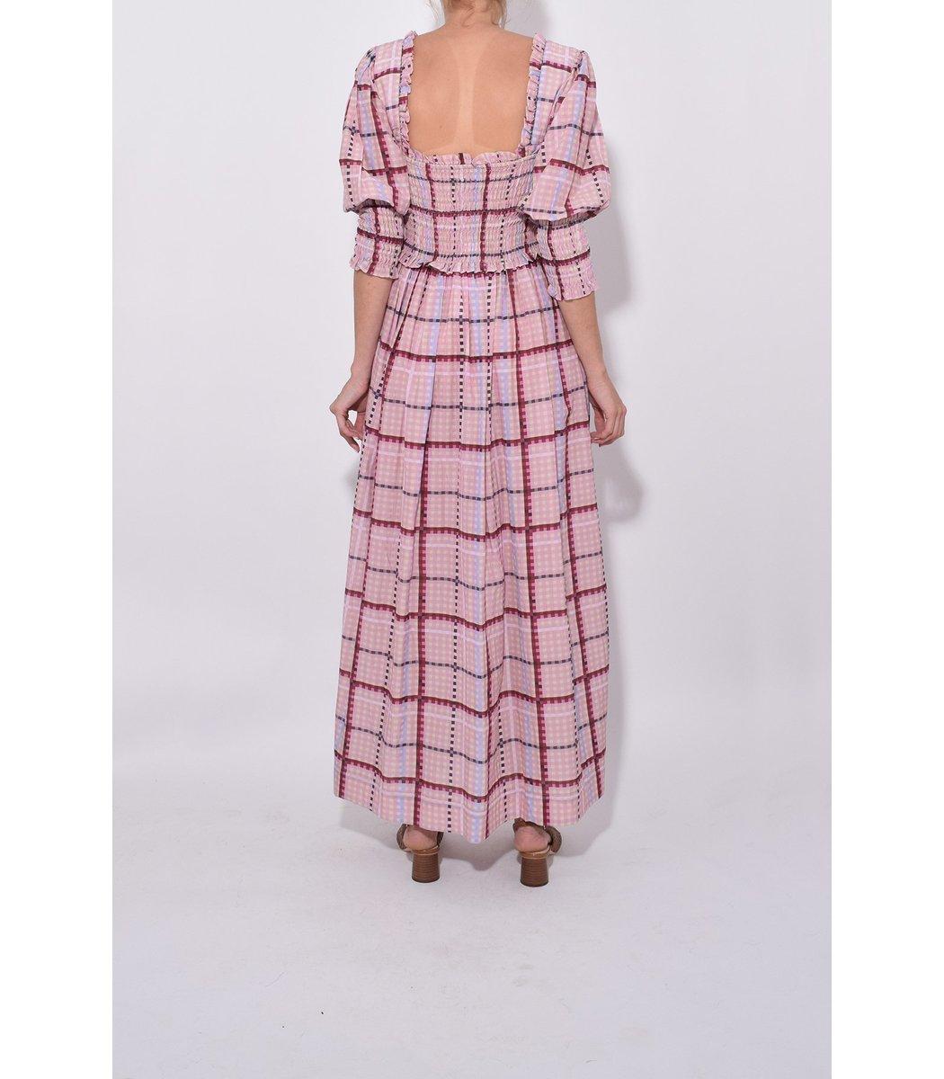 mauve silk dress