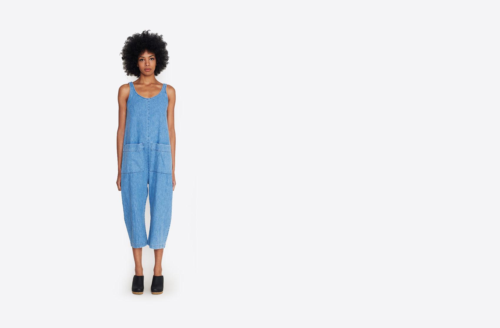 ilana kohn denim jumpsuit