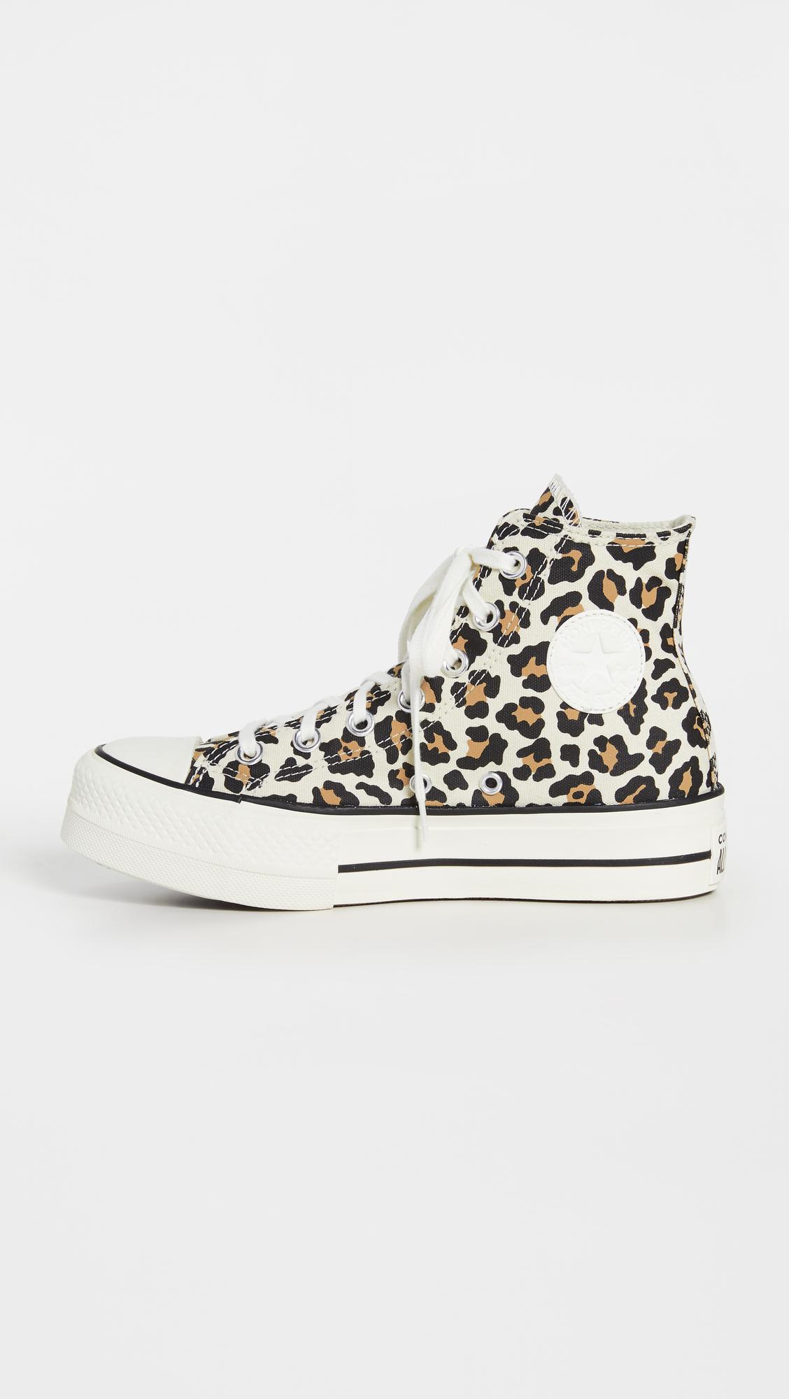 converse leopard platform shoes