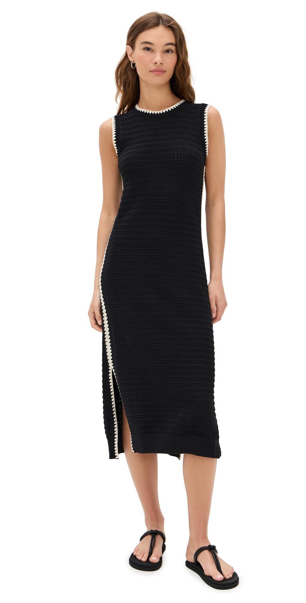 Varley Dwight Tank Knit Dress in Black | Lyst