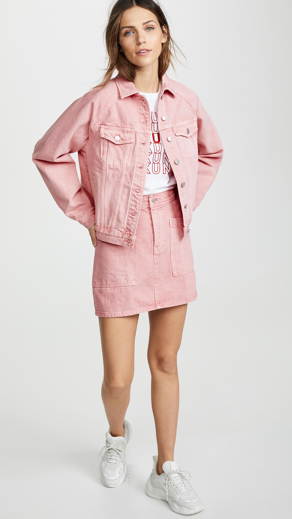 dusty rose jean jacket