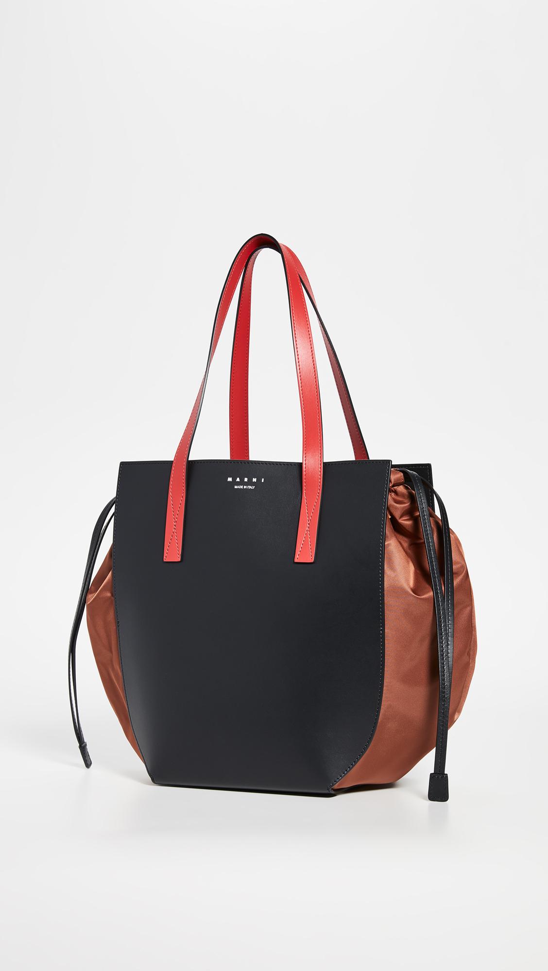 Marni Leather Tote Bag - Lyst