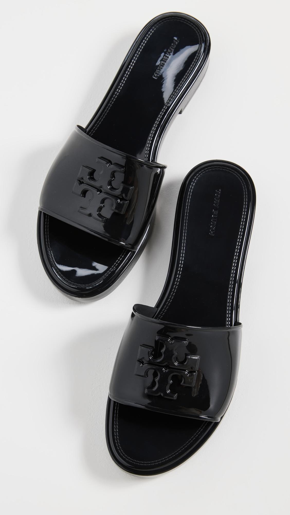 Tory Burch Eleanor Jelly Slides in Black Lyst