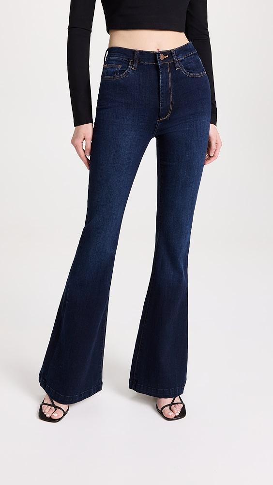 DL1961 Rachel Ultra High Rise Flare Jeans in Blue | Lyst Canada