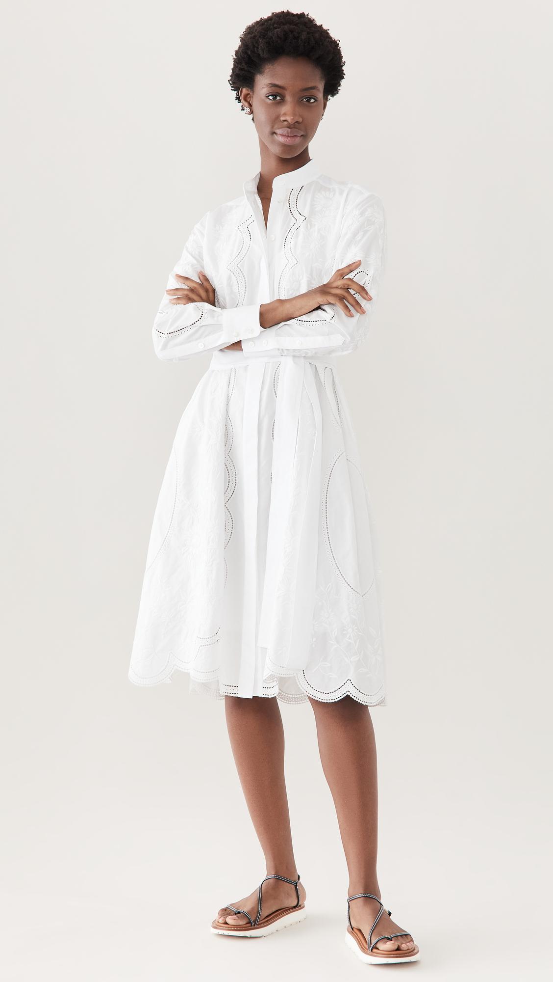 Tory burch embroidered ruffle dress 2025 Tory burch embroidered ruffle dress 2025