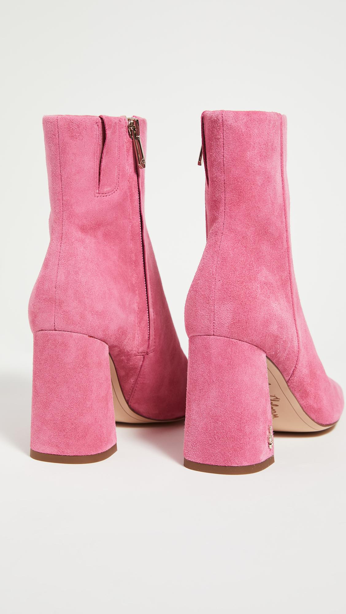 Sam Edelman Leather Codie Booties in Pink - Lyst