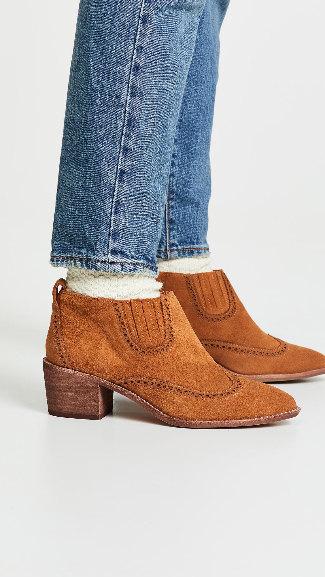 brogue trim chelsea bootie