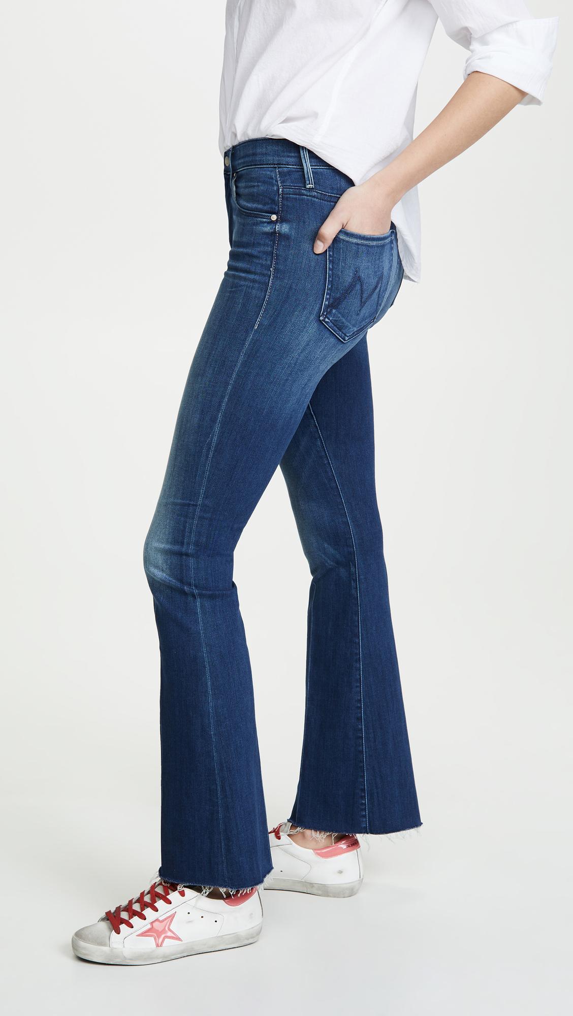 Mother Denim The Weekender Fray Jeans in Blue - Lyst