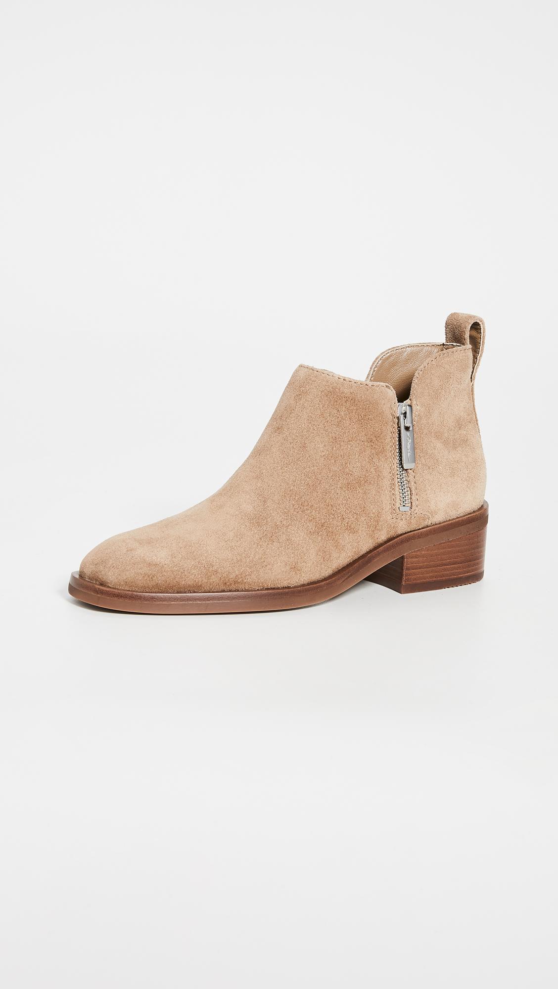 3.1 Phillip Lim Leather Alexa 40mm Ankle Boots in Tobacco (Brown 