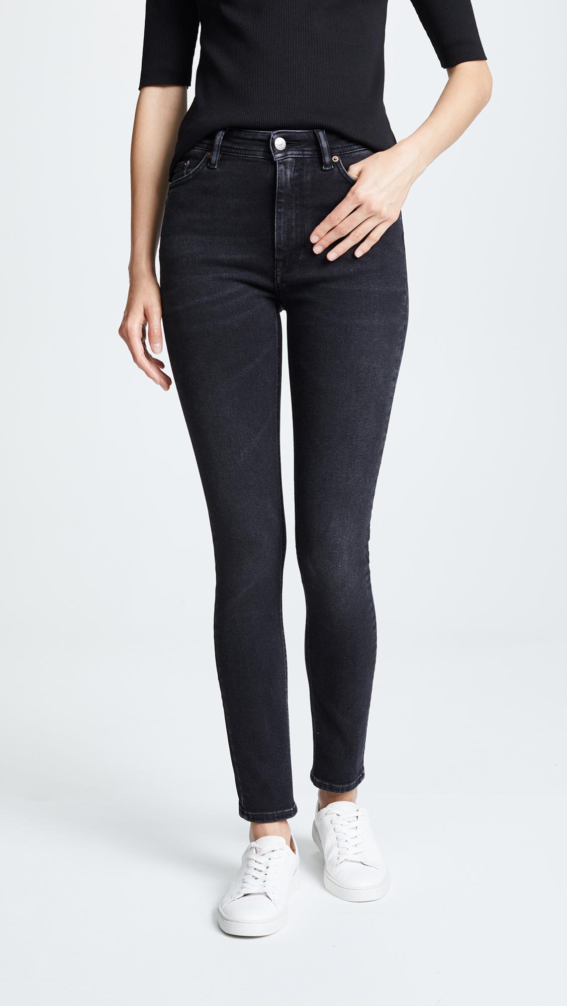 Acne Studios Denim Peg Jeans in Black - Lyst