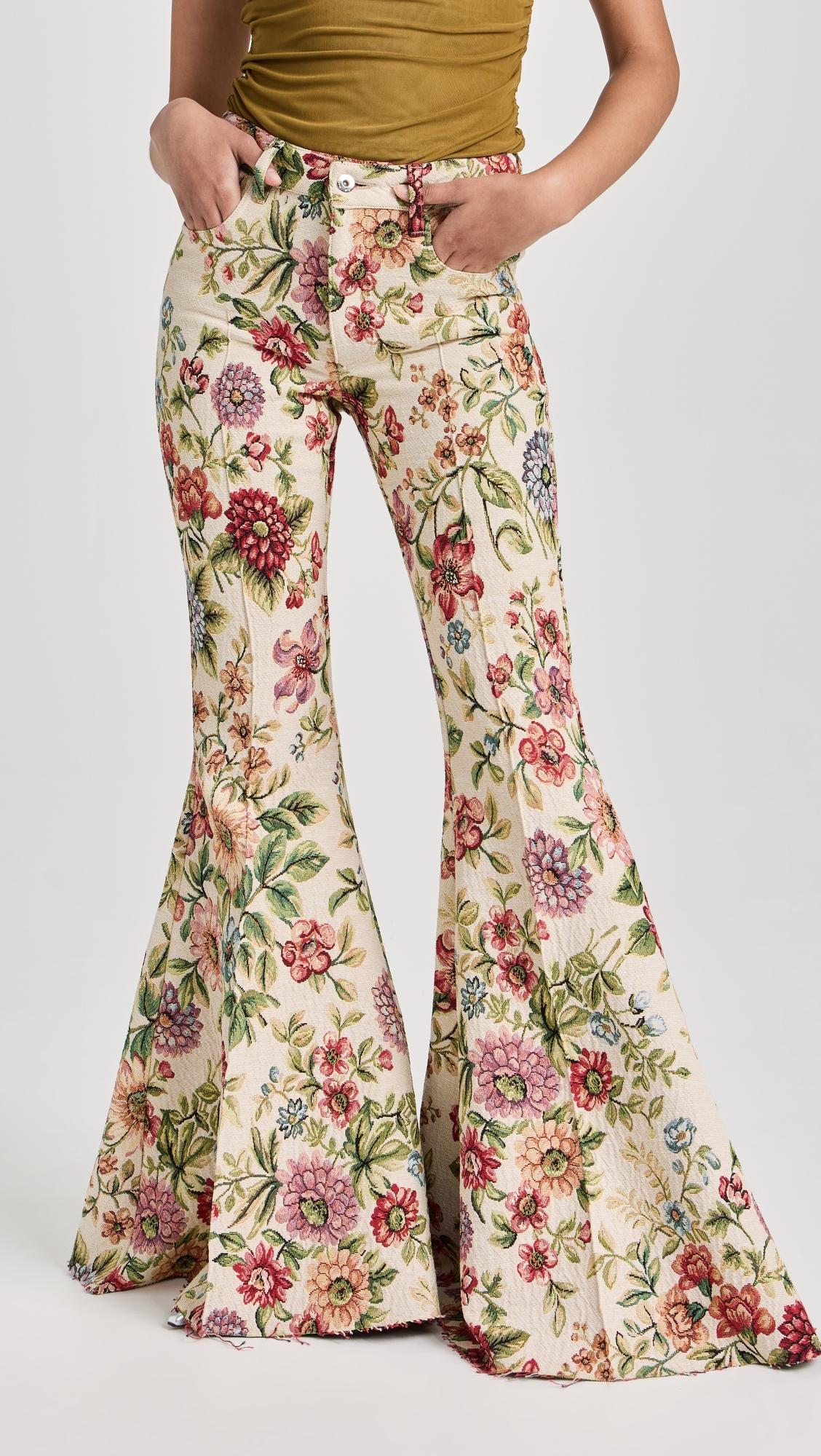 パンツ MARQUES ALMEIDA Women Straight Pants AW24TR0014BRCBG BEIGE R marquesalmeida-White-Flower-