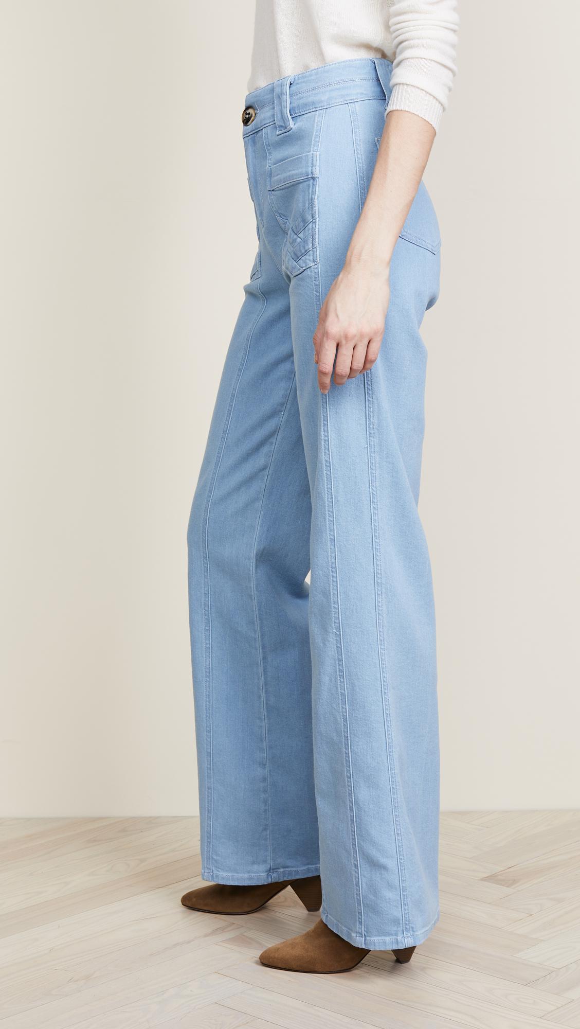 Victoria, Victoria Beckham Denim 70's Wide Leg Jeans in Blue - Lyst