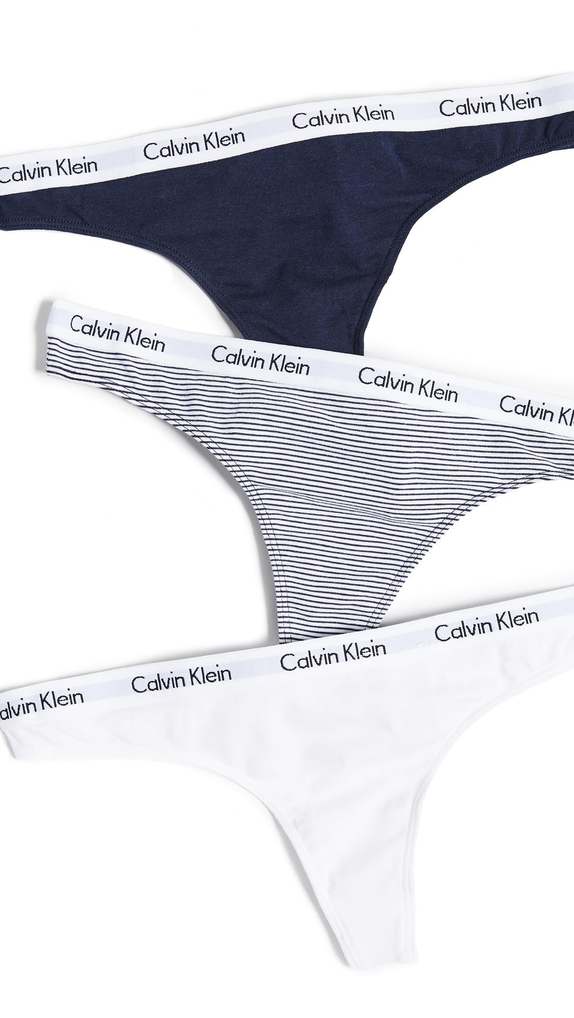 Calvin Klein Carousel 3 Pack Thongs in White | Lyst
