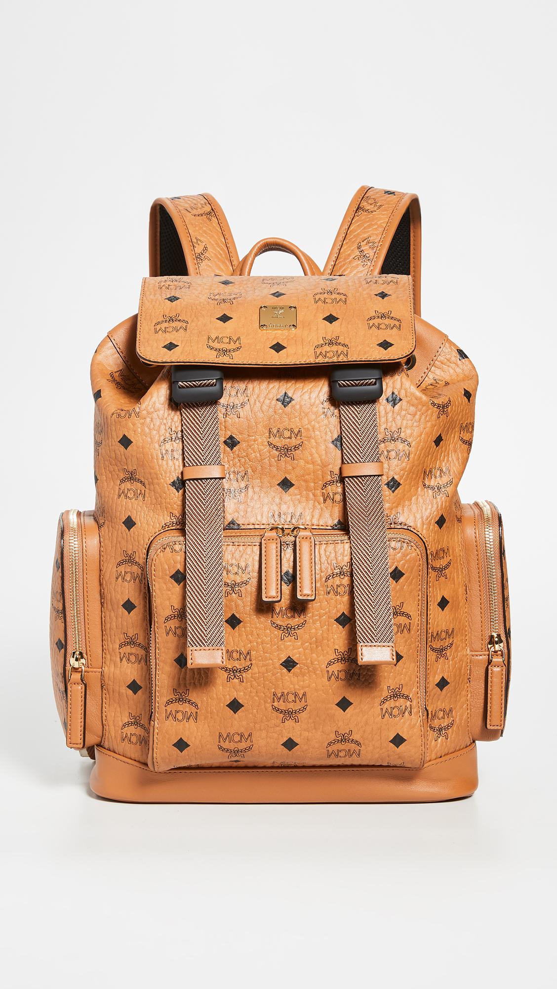 MCM Medium Brandenburg Denim Backpack - Farfetch