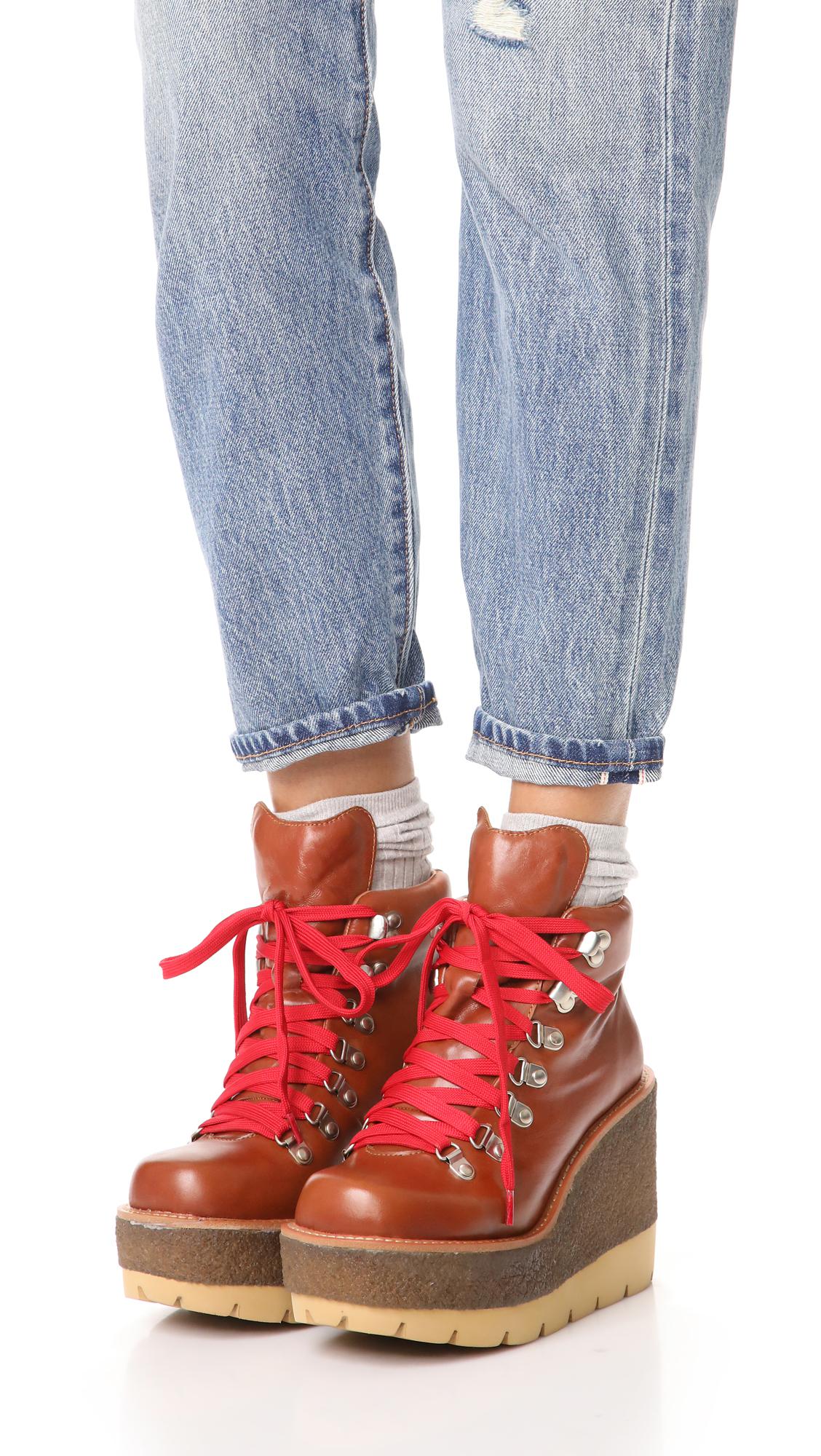Jeffrey Campbell Explore Wedge Hiking Booties | Lyst