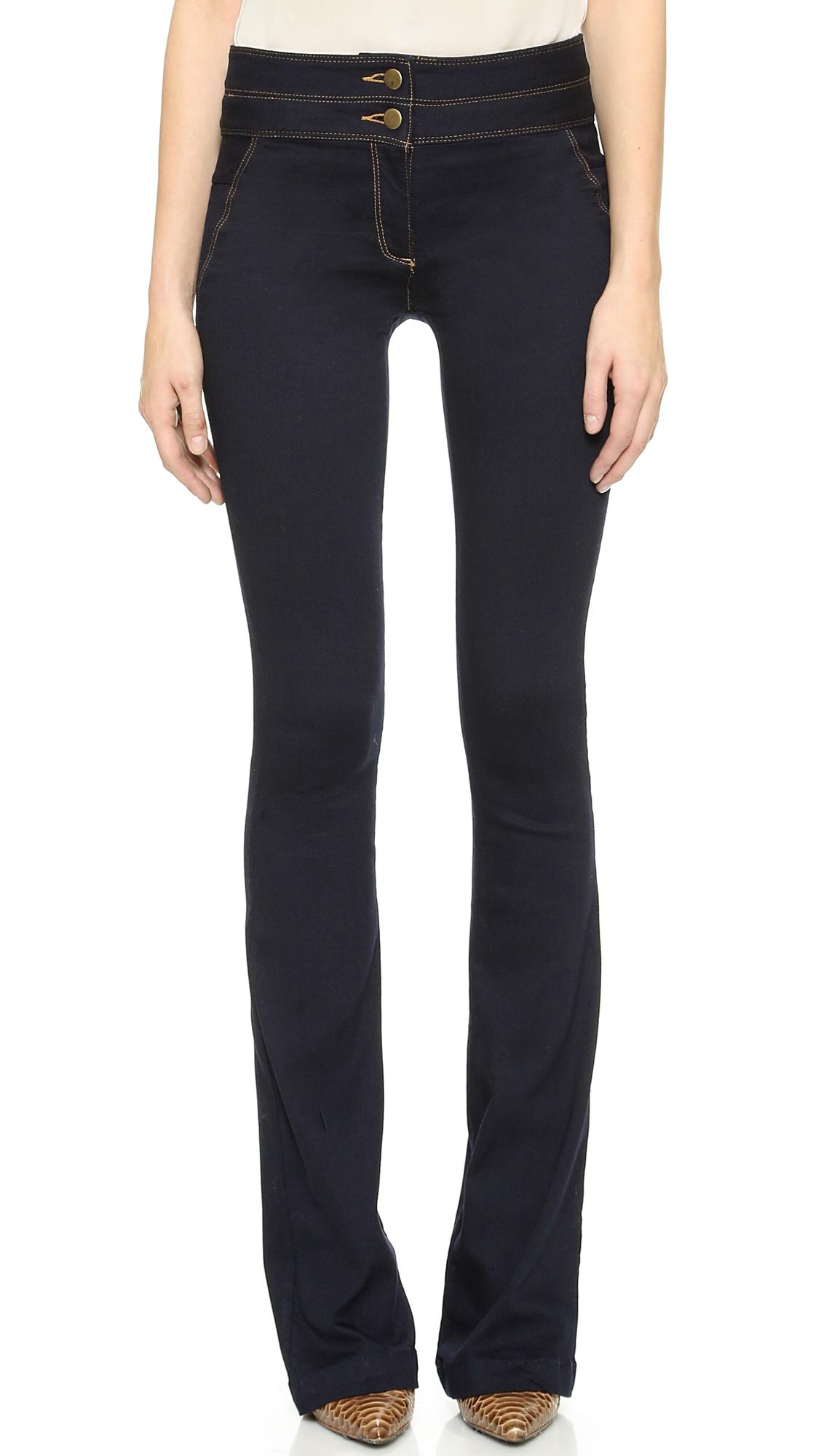 veronica beard high waisted flare jeans