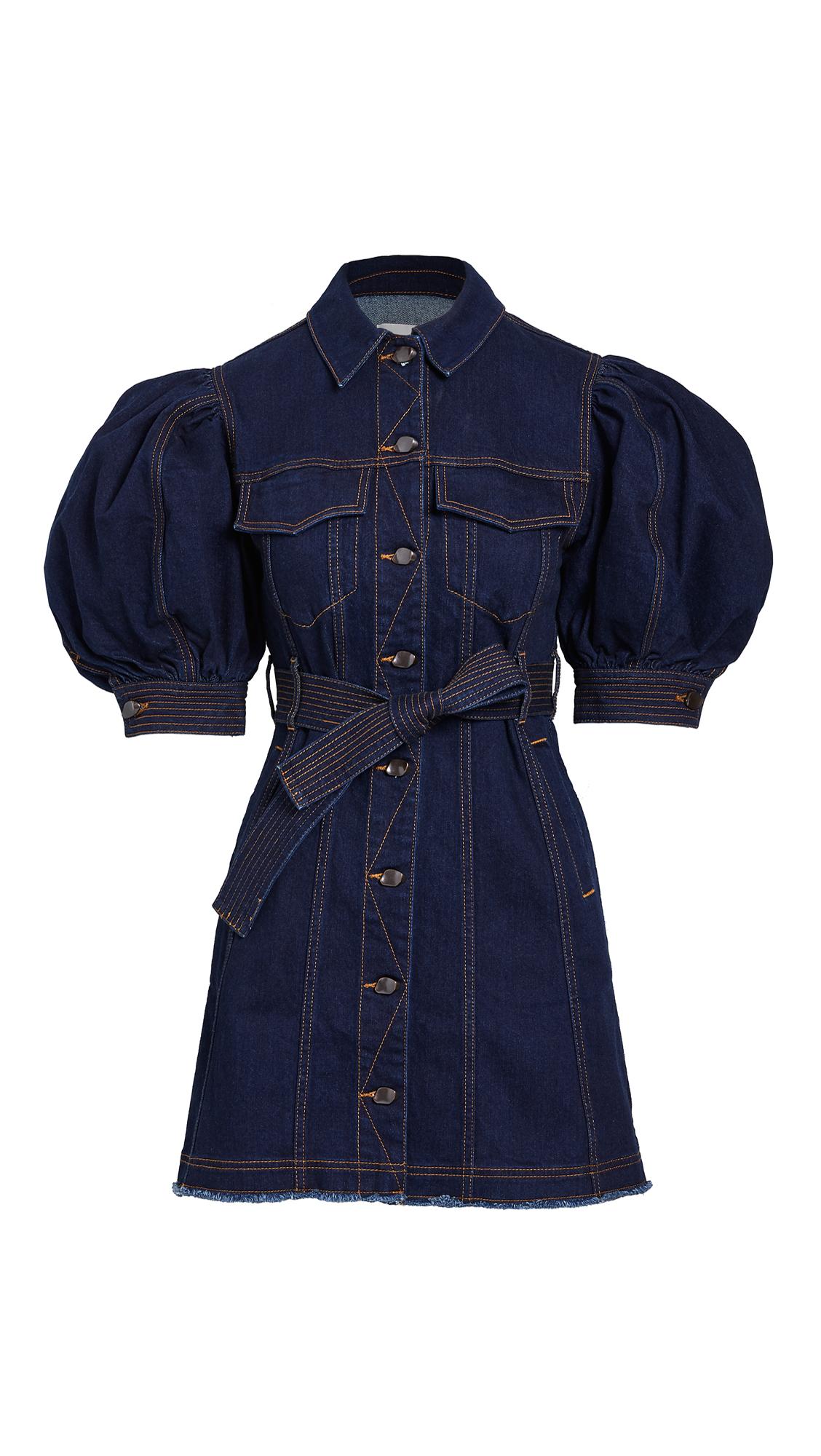 Aje. Tori Denim Dress in Indigo (Blue 